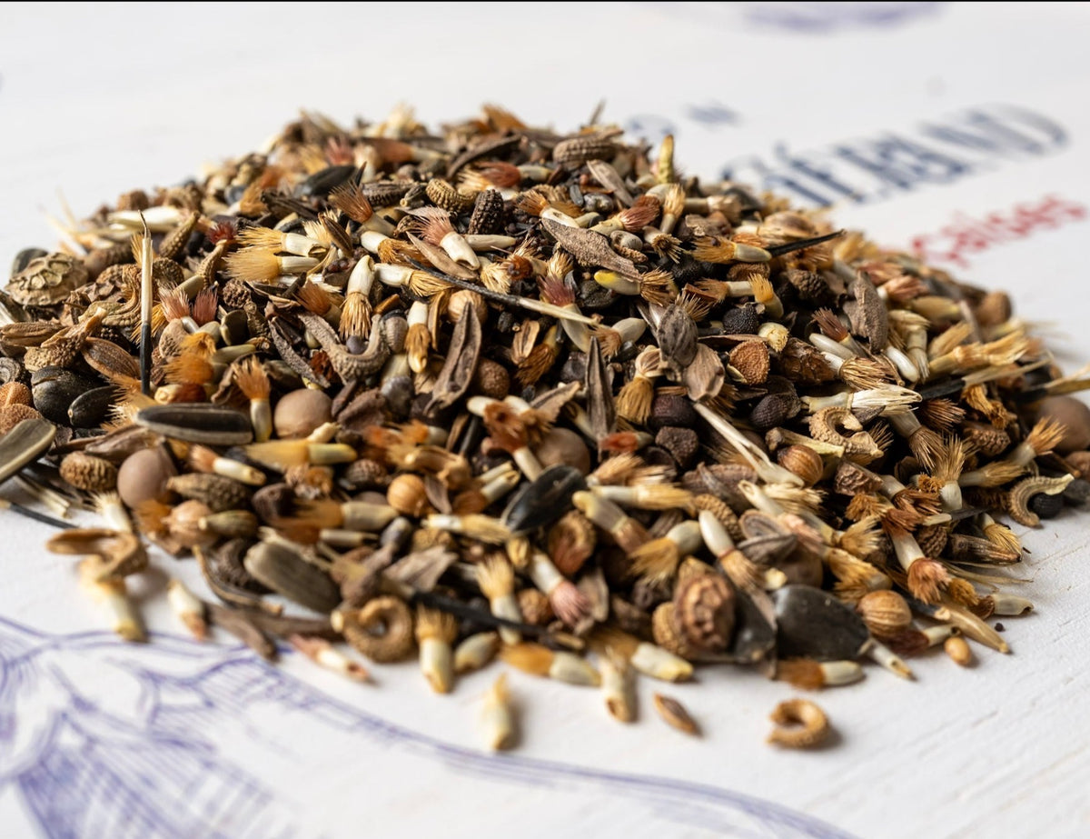 photo de contenance sachet de graine de jachère fleurie, mélange de fleurs pour abeilles